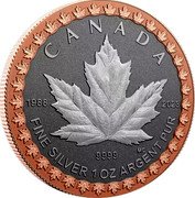 Canada 5 Dollars 35 years of the Silver Maple Leaf 2023 in set 1988 2023 MC CANADA 9999 FINE SILVER 1 OZ ARGENT PUR coin reverse Canada 5 Dollars 35 years of the Silver Maple Leaf 2023 in set 1988 2023 MC CANADA 9999 FINE SILVER 1 OZ ARGENT PUR coin reverse