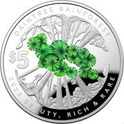Australia 5 Dollars (Daintree Rain Forest) DAINTREE RAINFOREST 2022 BEAUTY, RICH & RARE $5 AS coin reverse Australia 5 Dollars (Daintree Rain Forest) DAINTREE RAINFOREST 2022 BEAUTY, RICH & RARE $5 AS coin reverse
