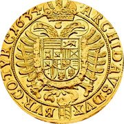 Austria 5 Ducat (Ferdinand II) KM# 660A ARCHID AVS DVX BVR CO TYR ZC coin reverse Austria 5 Ducat (Ferdinand II) KM# 660A ARCHID AVS DVX BVR CO TYR ZC coin reverse