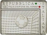 Italy 5 Euro (40th Anniversary - Italy World Champion. Paolo Rossi) REPUBBLICA ITALIANA 1982 ITALIA CAMPIONE DEL MONDO coin reverse Italy 5 Euro (40th Anniversary - Italy World Champion. Paolo Rossi) REPUBBLICA ITALIANA 1982 ITALIA CAMPIONE DEL MONDO coin reverse