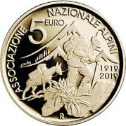 Italy 5 Euro (Alpine National Association) ASSOCIAZIONE NAZIONALE ALPINI 5 EURO 1919 2019 R coin reverse Italy 5 Euro (Alpine National Association) ASSOCIAZIONE NAZIONALE ALPINI 5 EURO 1919 2019 R coin reverse