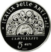 Italy 5 Euro Campobasso 2012 R Proof ITALIA DELLE ARTI 2012 R CAMPOBASSO 5 EURO MOMONI coin reverse Italy 5 Euro Campobasso 2012 R Proof ITALIA DELLE ARTI 2012 R CAMPOBASSO 5 EURO MOMONI coin reverse