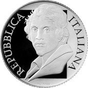 Italy 5 Euro (Caravaggio) REPUBBLICA ITALIANA PETRASSI coin obverse