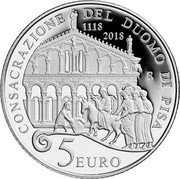 Italy 5 Euro (Consecratification of the Cathedral of Pisa) CONSACRAZIONE DEL DUOMO 5 EURO 1118 2018 R coin reverse Italy 5 Euro (Consecratification of the Cathedral of Pisa) CONSACRAZIONE DEL DUOMO 5 EURO 1118 2018 R coin reverse