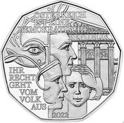 Austria 5 Euro Democratic Republic 2022 In Sets only 2022 IHR RECHT GEHT VOM VOLK AUS ÖSTERREICH IST EINE DEMOKRATISCHE REPUBLIK coin reverse Austria 5 Euro Democratic Republic 2022 In Sets only 2022 IHR RECHT GEHT VOM VOLK AUS ÖSTERREICH IST EINE DEMOKRATISCHE REPUBLIK coin reverse
