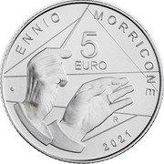Italy 5 Euro (Ennio Morricone) ENNIO MORRICONE 5 EURO R 2021 coin reverse