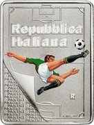 Italy 5 Euro Figurine Panini. Green 2022 R In Sets only REPUBBLICA ITALIANA R coin obverse Italy 5 Euro Figurine Panini. Green 2022 R In Sets only REPUBBLICA ITALIANA R coin obverse