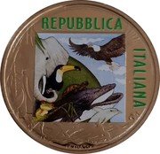 Italy 5 Euro (Jaguar) REPUBBLICA ITALIANA PETRASSI coin obverse Italy 5 Euro (Jaguar) REPUBBLICA ITALIANA PETRASSI coin obverse