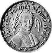 Italy 5 Lire (Leo XIII) X# 2 LEO XIII PONTIFEX MAXIMUS ANNO I coin obverse Italy 5 Lire (Leo XIII) X# 2 LEO XIII PONTIFEX MAXIMUS ANNO I coin obverse