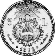 Italy 5 Lire (Leo XIII) X# 1 5 L 1878 coin reverse Italy 5 Lire (Leo XIII) X# 1 5 L 1878 coin reverse
