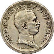 Italy 5 Lire (Vittorio Emanuele III) KM# Pr22 VITTORIO EMANVELE III RE D'ITALIA D CALANDRA coin obverse