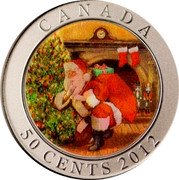 Canada 50 Cents (Christmas Lenticular. Santa Claus) KM# 1341 CANADA 50 CENTS 2012 coin reverse Canada 50 Cents (Christmas Lenticular. Santa Claus) KM# 1341 CANADA 50 CENTS 2012 coin reverse