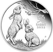Australia 50 Cents (Year of the Rabbit. Rabbits) å…” RABBIT 2023 P coin reverse Australia 50 Cents (Year of the Rabbit. Rabbits) å…” RABBIT 2023 P coin reverse