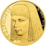Niue 50 Dollars Elizabeth II Cleopatra 2019 CM Proof KLEOPATRA AU 999.9 31.1 G coin reverse Niue 50 Dollars Elizabeth II Cleopatra 2019 CM Proof KLEOPATRA AU 999.9 31.1 G coin reverse