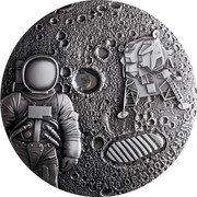 Niue 50 Dollars (Moon Landing) 50 YEARS OF MOON LANDING coin reverse Niue 50 Dollars (Moon Landing) 50 YEARS OF MOON LANDING coin reverse