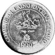 Italy 50 Euro Cent Ecco L'euro (Laino D'intelvi Token) X# 1 COMUNE DI LAINO D'INTELVI COMO 1999 coin obverse Italy 50 Euro Cent Ecco L'euro (Laino D'intelvi Token) X# 1 COMUNE DI LAINO D'INTELVI COMO 1999 coin obverse