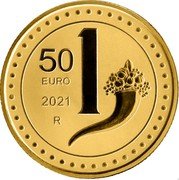 Italy 50 Euro The Heritage of Lira 2021 R Proof 1 50 EURO 2021 R coin reverse Italy 50 Euro The Heritage of Lira 2021 R Proof 1 50 EURO 2021 R coin reverse
