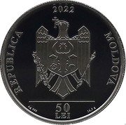 Moldova 50 Lei Ion Neculce - 350 Years Since Birth 2022  proof REPUBLICA 2022 MOLDOVA 50 AG 999 LEI 16,5 G coin obverse Moldova 50 Lei Ion Neculce - 350 Years Since Birth 2022  proof REPUBLICA 2022 MOLDOVA 50 AG 999 LEI 16,5 G coin obverse