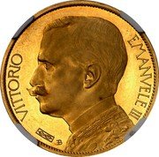 Italy 50 Lire Vittorio Emanuele III. Prova 1907 (M) KM# Pr6 VITTORIO EMANVELE III coin obverse Italy 50 Lire Vittorio Emanuele III. Prova 1907 (M) KM# Pr6 VITTORIO EMANVELE III coin obverse