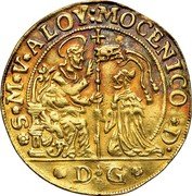 Italy 6 Zecchini Alvise Mocenigo IV ND (1763-1779)  S M V ALOY MOCENIGO D D G coin reverse Italy 6 Zecchini Alvise Mocenigo IV ND (1763-1779)  S M V ALOY MOCENIGO D D G coin reverse