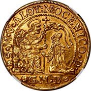 Italy 8 Zecchini Alvise Mocenigo IV ND (1763-1778) GMB S M V ALOY MOCENICO D G M B coin reverse Italy 8 Zecchini Alvise Mocenigo IV ND (1763-1778) GMB S M V ALOY MOCENICO D G M B coin reverse
