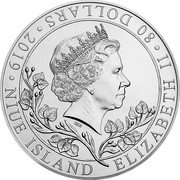 Niue 80 Dollars (Elizabeth II - A two-tailed Czech Lion) IRB CM ELIZABETH II 80 DOLLARS 2019 NIUE ISLAND coin obverse Niue 80 Dollars (Elizabeth II - A two-tailed Czech Lion) IRB CM ELIZABETH II 80 DOLLARS 2019 NIUE ISLAND coin obverse