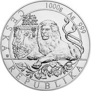 Niue 80 Dollars (Elizabeth II - A two-tailed Czech Lion) 1000 G AG 999 ČESKÁ REPUBLIKA coin reverse Niue 80 Dollars (Elizabeth II - A two-tailed Czech Lion) 1000 G AG 999 ČESKÁ REPUBLIKA coin reverse