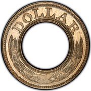 USA Dollar 1852 Gold Dollar. Pattern 1852  DOLLAR coin reverse USA Dollar 1852 Gold Dollar. Pattern 1852  DOLLAR coin reverse