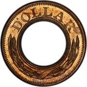 USA Dollar Token Pattern 1852  DOLLAR coin reverse USA Dollar Token Pattern 1852  DOLLAR coin reverse