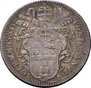 Italy Doppio Giulio (Clement XIV) CLEMENS XIV PONT M AN II coin obverse Italy Doppio Giulio (Clement XIV) CLEMENS XIV PONT M AN II coin obverse