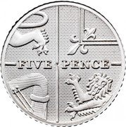 UK Five Pence A Special Memorial Coin 2022 Proof, memorial coin set FIVE PENCE coin reverse UK Five Pence A Special Memorial Coin 2022 Proof, memorial coin set FIVE PENCE coin reverse