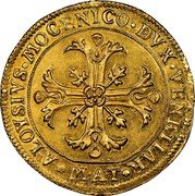 Italy Scudo Alvise Mocenigo IV (1771-73) MAT Rare KM# Pn181 ALOYSIVS MOCENIGO DVX VENETIAR M AT coin reverse Italy Scudo Alvise Mocenigo IV (1771-73) MAT Rare KM# Pn181 ALOYSIVS MOCENIGO DVX VENETIAR M AT coin reverse