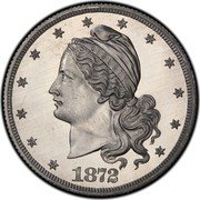 USA Ten Dollars Eagle Coin Pattern 1872  LIBERTY 1872 coin obverse