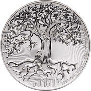 Niue Ten Dollars Tree of Life 2022 BU. ALL YOUR RIGHTEOUS LAWS ARE ETERNAL on reverse ELIZABETH II NIUE TEN DOLLARS IRB 2019 coin obverse