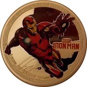 Niue Two Dollars Marvel. Iron Man 2014  MARVEL IRON MAN coin reverse