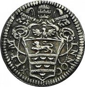 Italy 1/2 Grosso (Innocent XI. Date Within Cartouche) INNOC XI P M coin obverse Italy 1/2 Grosso (Innocent XI. Date Within Cartouche) INNOC XI P M coin obverse