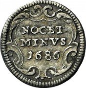 Italy 1/2 Grosso (Innocent XI. Date Within Cartouche) NOCET MINVS 1686 coin reverse Italy 1/2 Grosso (Innocent XI. Date Within Cartouche) NOCET MINVS 1686 coin reverse