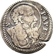 Italy 1/2 Grosso (Innocent XII St. Paul) S PAVL AP coin reverse Italy 1/2 Grosso (Innocent XII St. Paul) S PAVL AP coin reverse