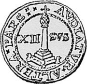 Belgium 1/2 Liard (Ernst) KM# A6 AVDIATVR ALTERA PARS X II SVS coin reverse Belgium 1/2 Liard (Ernst) KM# A6 AVDIATVR ALTERA PARS X II SVS coin reverse