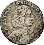 Italy 1/2 Lira (Francesco I) FRAN I MVT REG EC DVX VIII 1656 coin obverse Italy 1/2 Lira (Francesco I) FRAN I MVT REG EC DVX VIII 1656 coin obverse