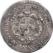 Italy 1/2 Lira (Louis XIV) MVTINÆ ANNO coin reverse Italy 1/2 Lira (Louis XIV) MVTINÆ ANNO coin reverse