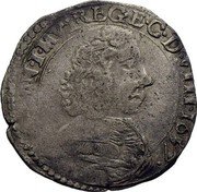 Italy 1/2 Lira (Modena. Francesco I d'Este) FRAN I MVT REG E C D VIII 1657 coin obverse Italy 1/2 Lira (Modena. Francesco I d'Este) FRAN I MVT REG E C D VIII 1657 coin obverse