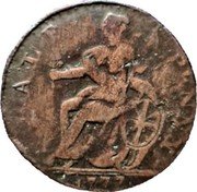 UK Halfpenny George King of B 1777  HALFPENNY 1777 coin reverse