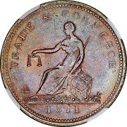 Canada 1/2 Penny (Token Field Marshal Wellington) TRADE & COMMERCE 1811 coin reverse Canada 1/2 Penny (Token Field Marshal Wellington) TRADE & COMMERCE 1811 coin reverse