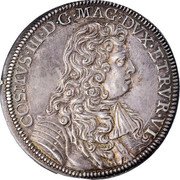 Italy 1/2 Piastra Cosimo III 1676  COSMVS III D G MAG DVX ETRVR VI coin obverse Italy 1/2 Piastra Cosimo III 1676  COSMVS III D G MAG DVX ETRVR VI coin obverse
