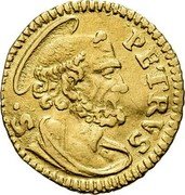Italy 1/2 Scudo D'oro (Benedetto XIV St. Peter - Head) S PETRVS coin reverse Italy 1/2 Scudo D'oro (Benedetto XIV St. Peter - Head) S PETRVS coin reverse