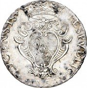 Italy 1/2 Scudo Lucca Coinage 1736 LVCENSIS RESPVBLICA 1736 coin obverse