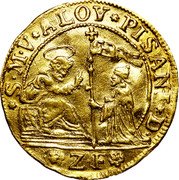 Italy 1/4 Ducato Alvise Pisani. Trial Strike ND (1735-1737)  KM# Pn122 S M V ALOY PISANI D Z F coin obverse Italy 1/4 Ducato Alvise Pisani. Trial Strike ND (1735-1737)  KM# Pn122 S M V ALOY PISANI D Z F coin obverse