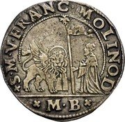 Italy 1/4 Ducato (St. Justina) KM# 220a S M V FRANC MOLINO D M B coin obverse Italy 1/4 Ducato (St. Justina) KM# 220a S M V FRANC MOLINO D M B coin obverse