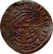 Belgium 1 Aidant (Ferdinand of Bavaria) KM# 42 FERDINAND D G P LEO coin obverse Belgium 1 Aidant (Ferdinand of Bavaria) KM# 42 FERDINAND D G P LEO coin obverse